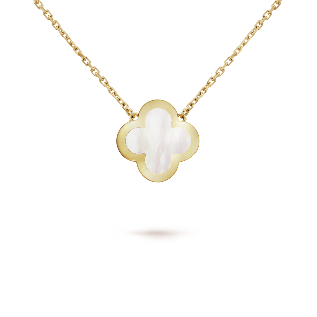 Van Cleef & Arpels white mother-of-pearl clover pendant