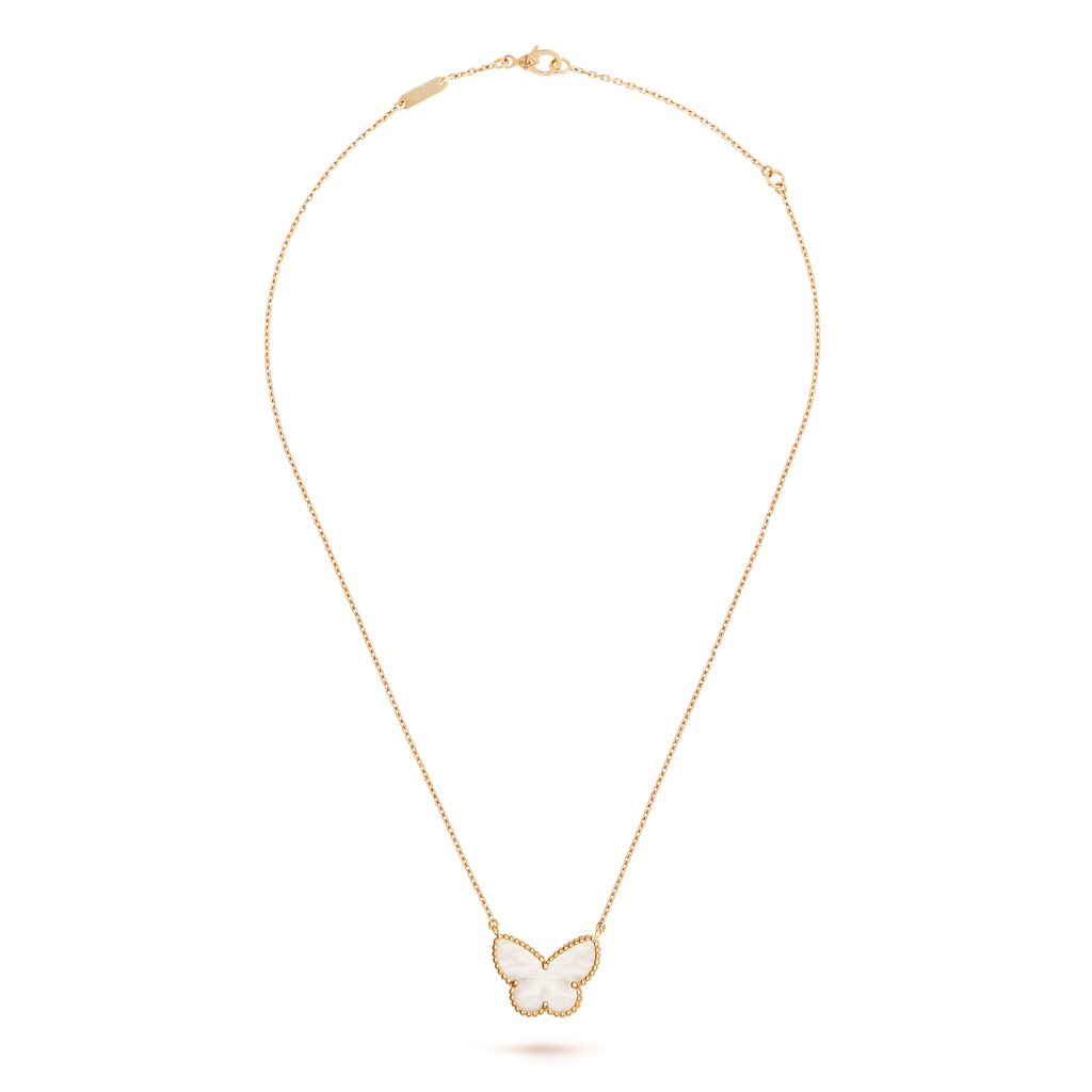 Van Cleef & Arpels Lucky Alhambra butterfly pendant necklace