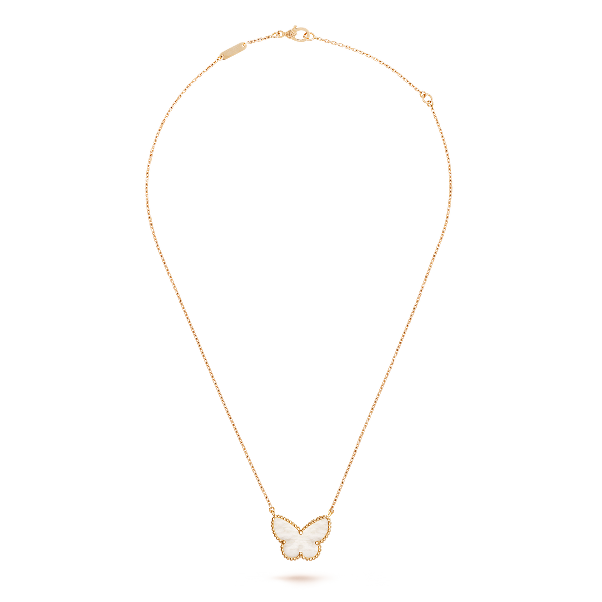 Van Cleef & Arpels Lucky Alhambra butterfly pendant necklace