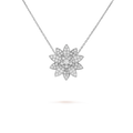 Van Cleef & Arpels Lotus collection pavé-diamond pendant necklace