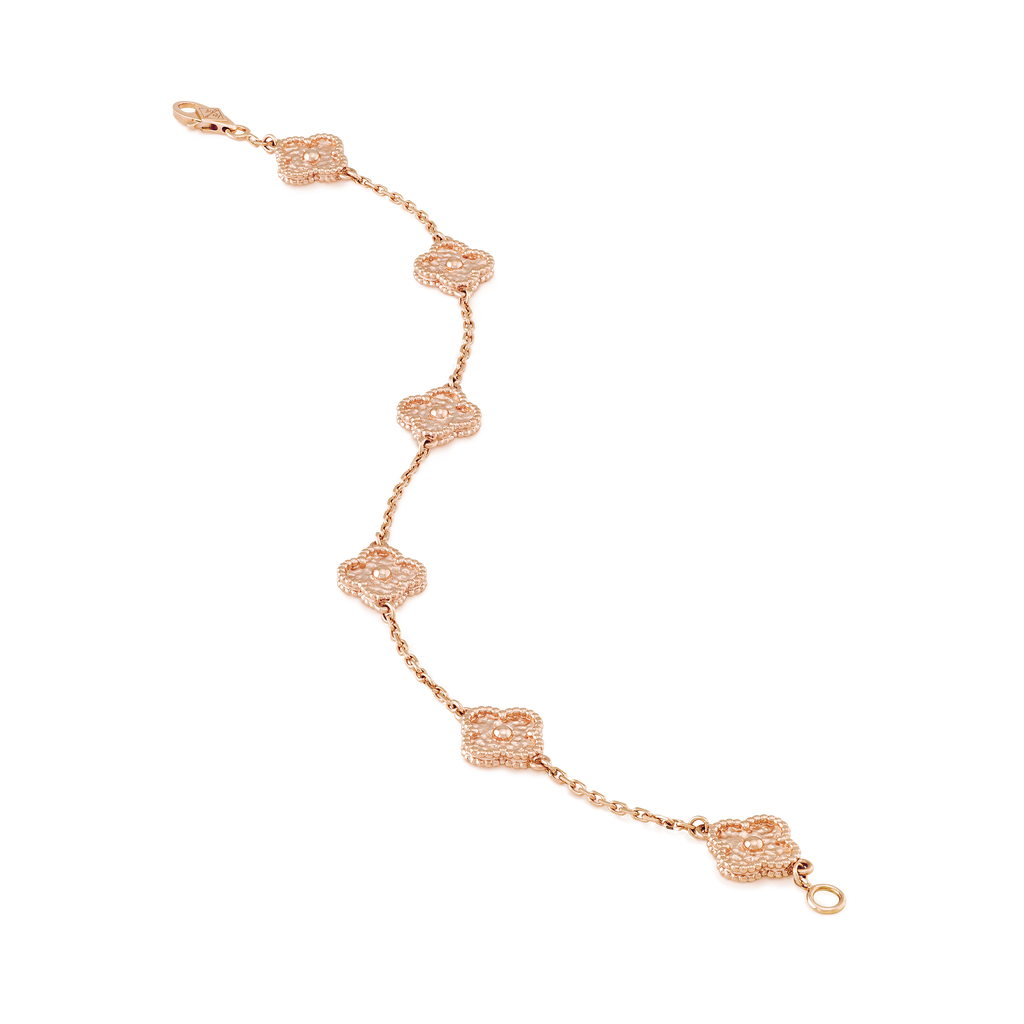 Van Cleef & Arpels Vintage Alhambra 6-motif bracelet, guilloché