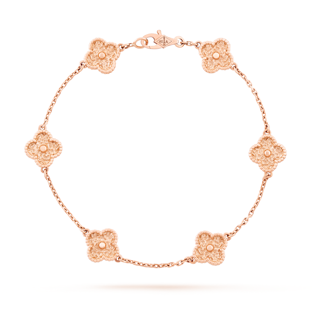 Van Cleef & Arpels Vintage Alhambra 6-motif bracelet, guilloché