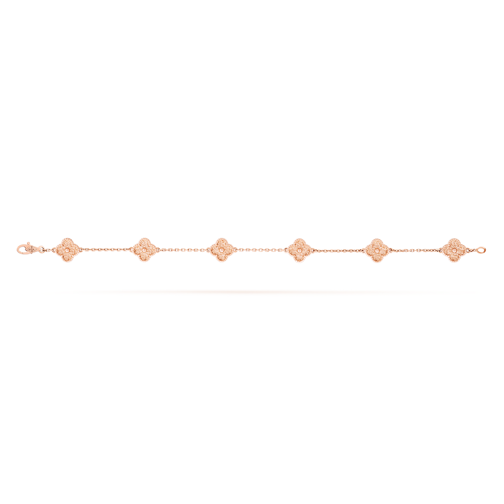 Van Cleef & Arpels Vintage Alhambra 6-motif bracelet, guilloché