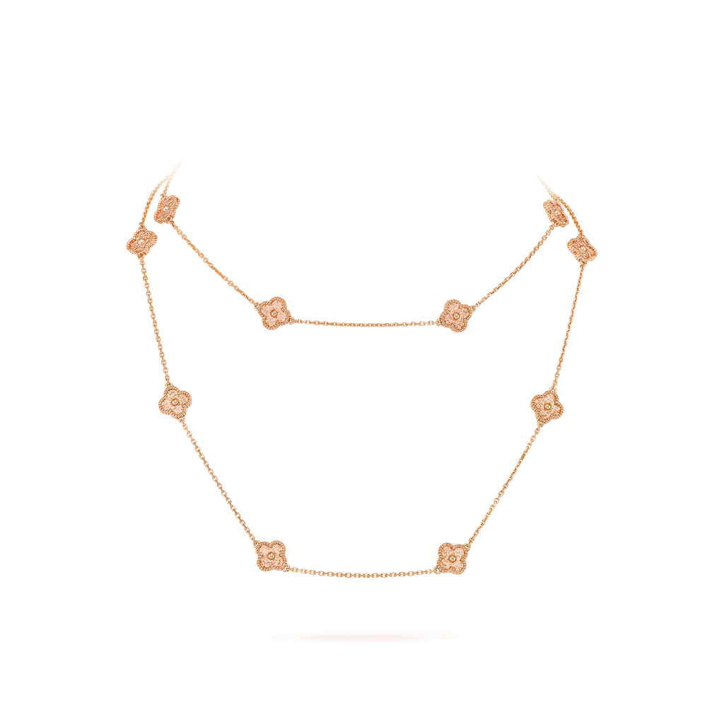 Van Cleef & Arpels Sweet Alhambra long necklace with 16 motifs