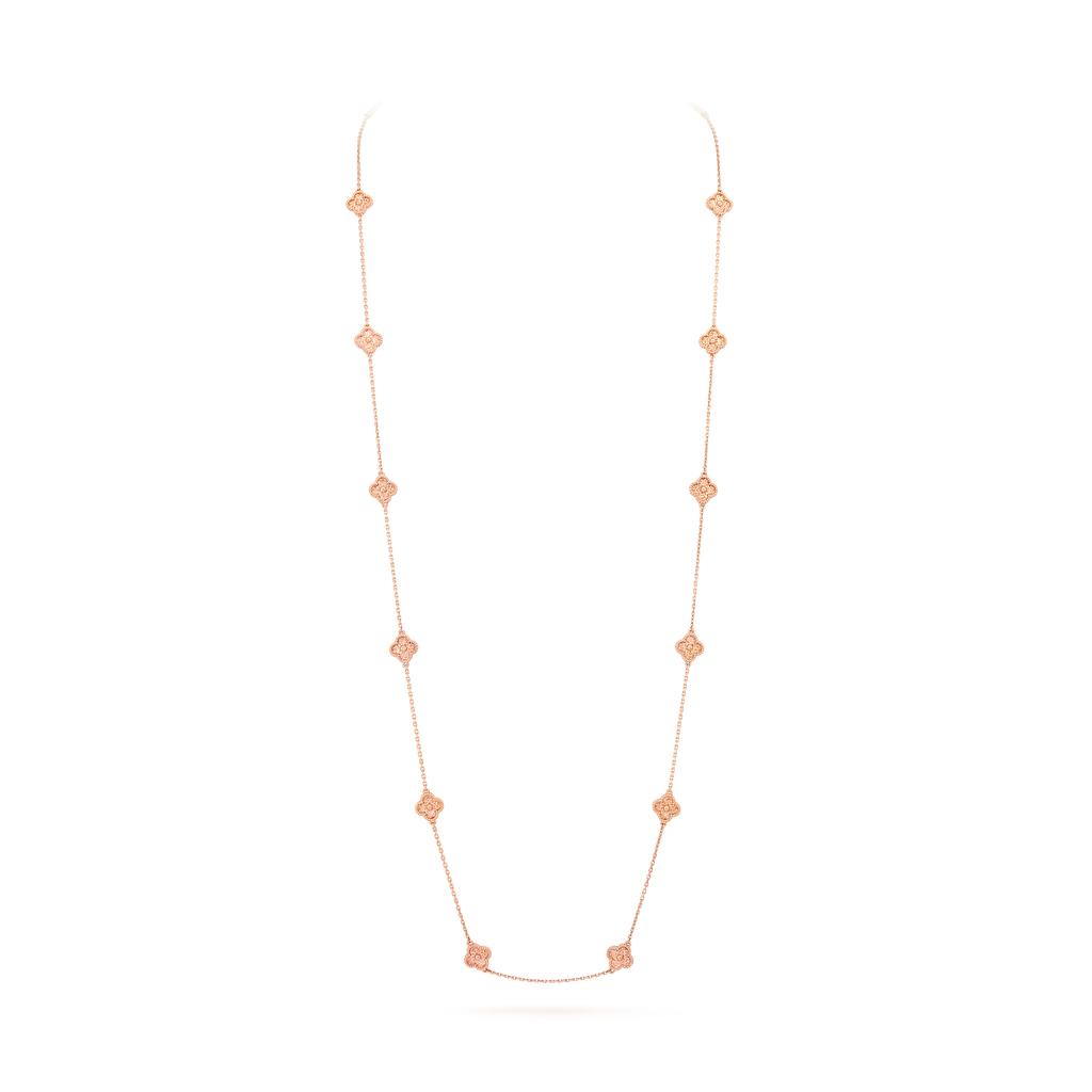 Van Cleef & Arpels Sweet Alhambra long necklace with 16 motifs