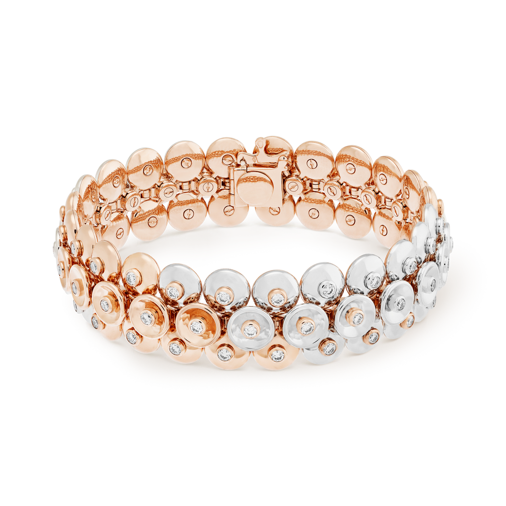 Van Cleef & Arpels Bouton d'Or medium-sized two-tone gold bracelet