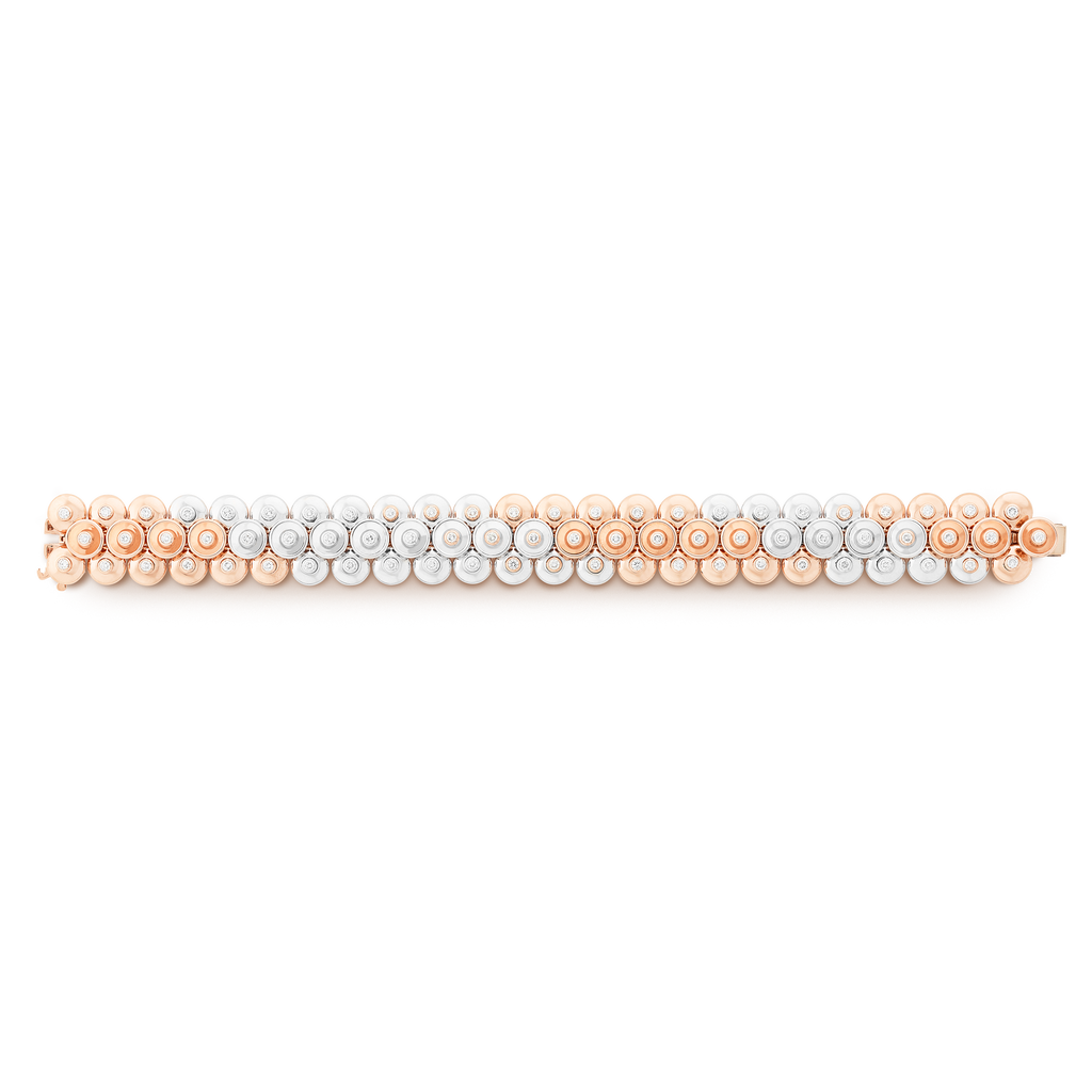Van Cleef & Arpels Bouton d'Or medium-sized two-tone gold bracelet