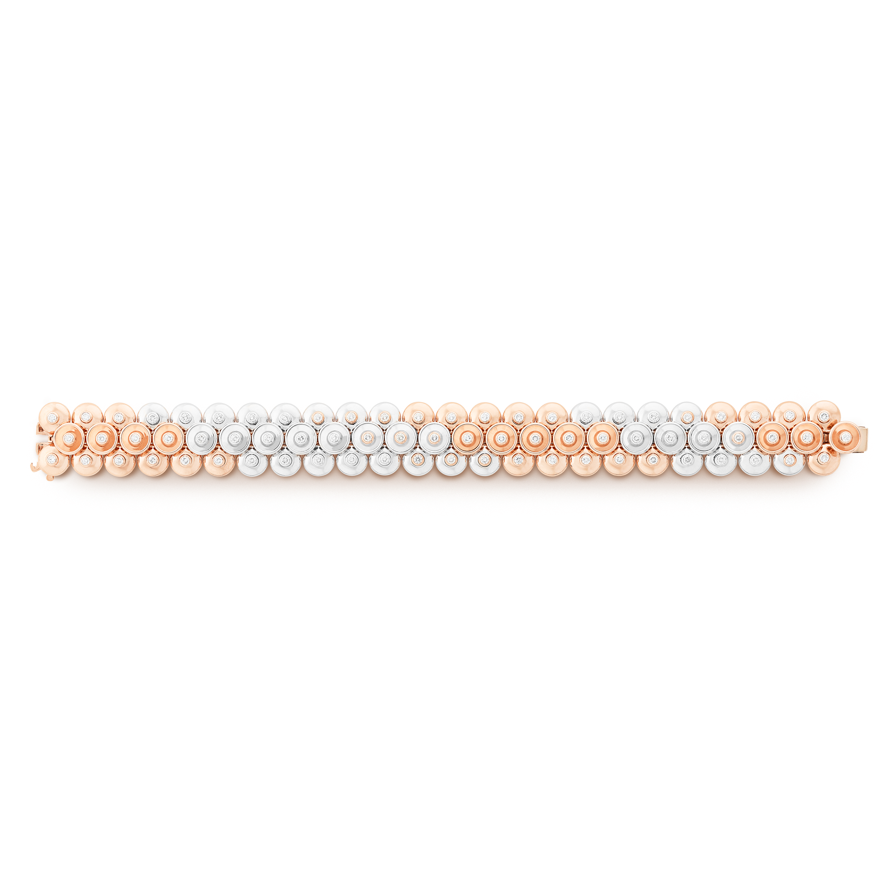 Van Cleef & Arpels Bouton d'Or medium-sized two-tone gold bracelet
