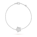 Van Cleef & Arpels Lotus Collection White Gold and Diamond Pavé Bracelet