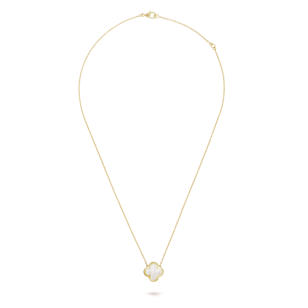 Van Cleef & Arpels white mother-of-pearl clover pendant