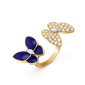 Van Cleef & Arpels Two Butterfly Between-the-Finger Ring – Lapis Lazuli Version