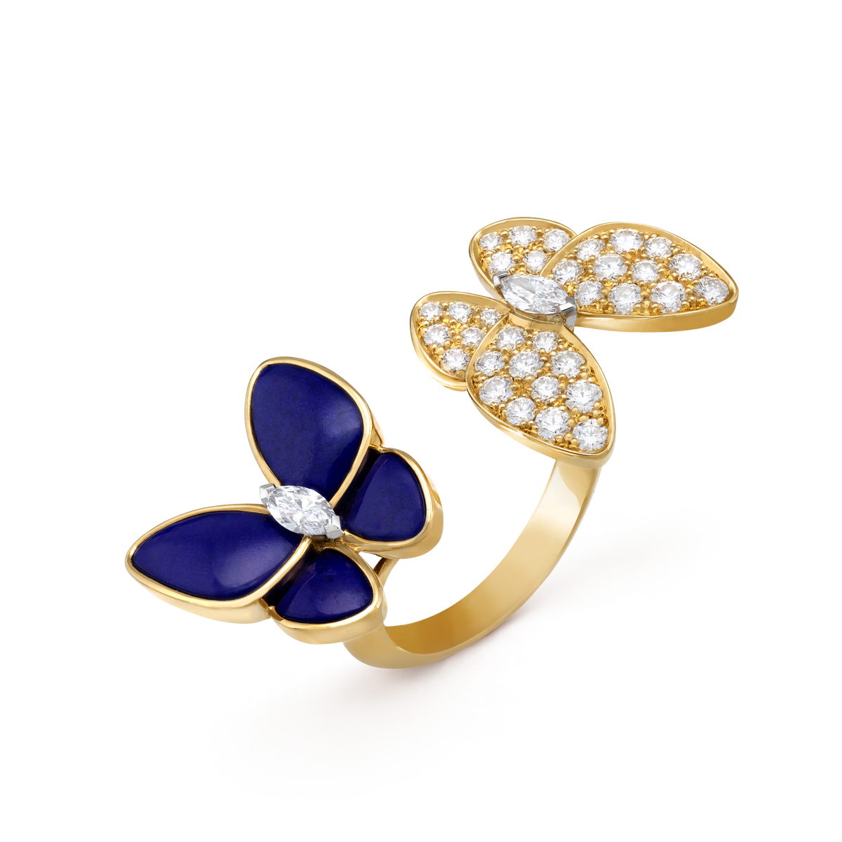 Van Cleef & Arpels Two Butterfly Between-the-Finger Ring – Lapis Lazuli Version
