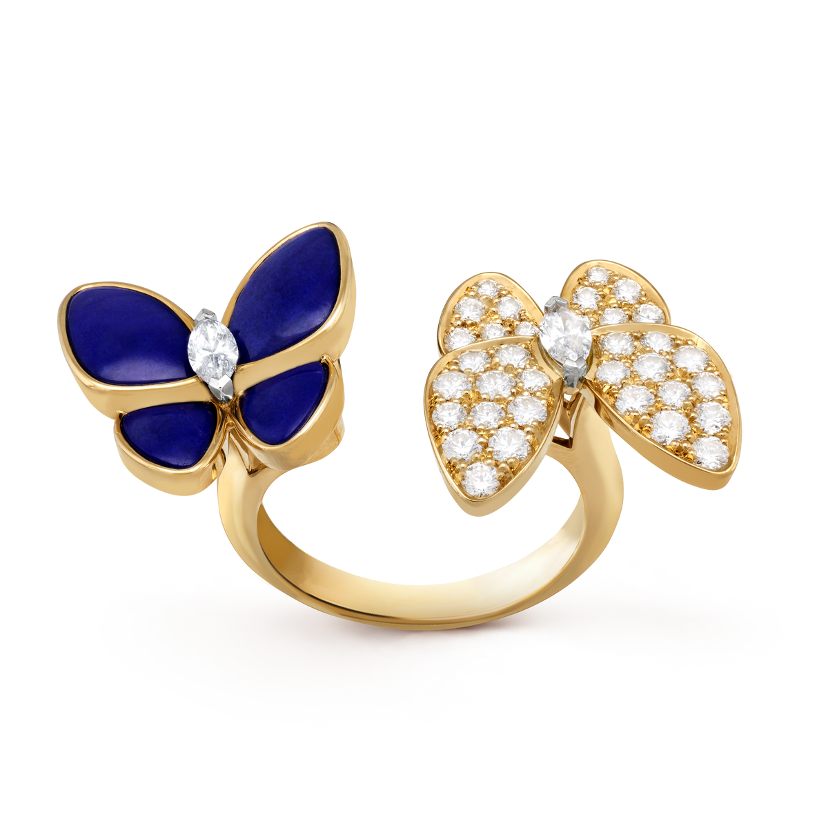 Van Cleef & Arpels Two Butterfly Between-the-Finger Ring – Lapis Lazuli Version