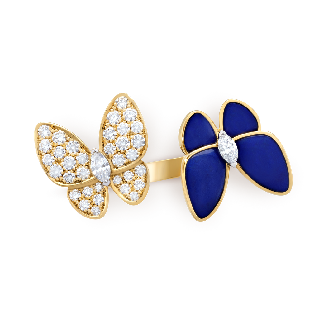 Van Cleef & Arpels Two Butterfly Between-the-Finger Ring – Lapis Lazuli Version