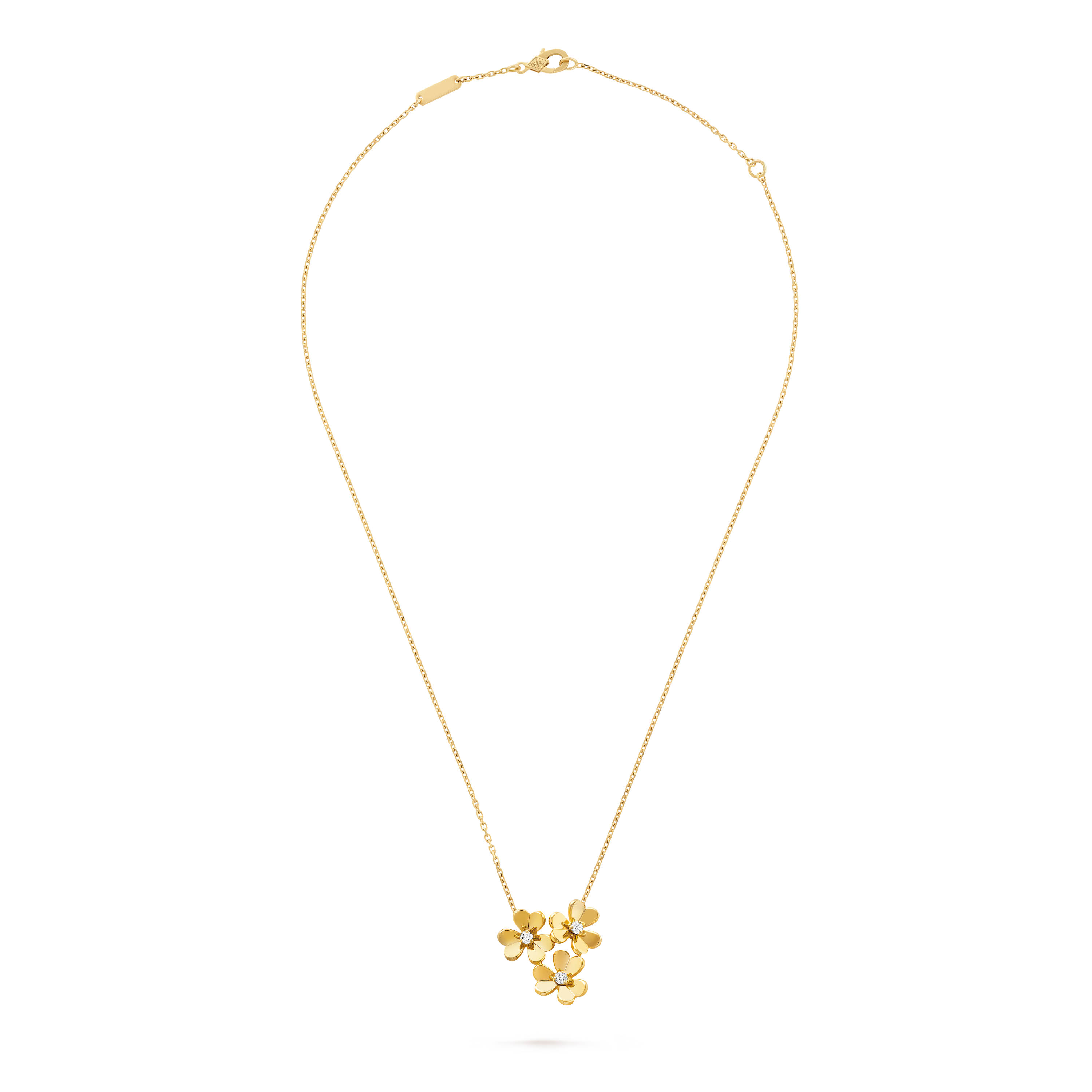 Van Cleef & Arpels Frivole mini three-flower necklace