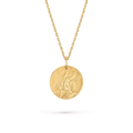 Van Cleef & Arpels Zodiaque (Poetic Astronomy) collection Aquarius gold medallion pendant necklace