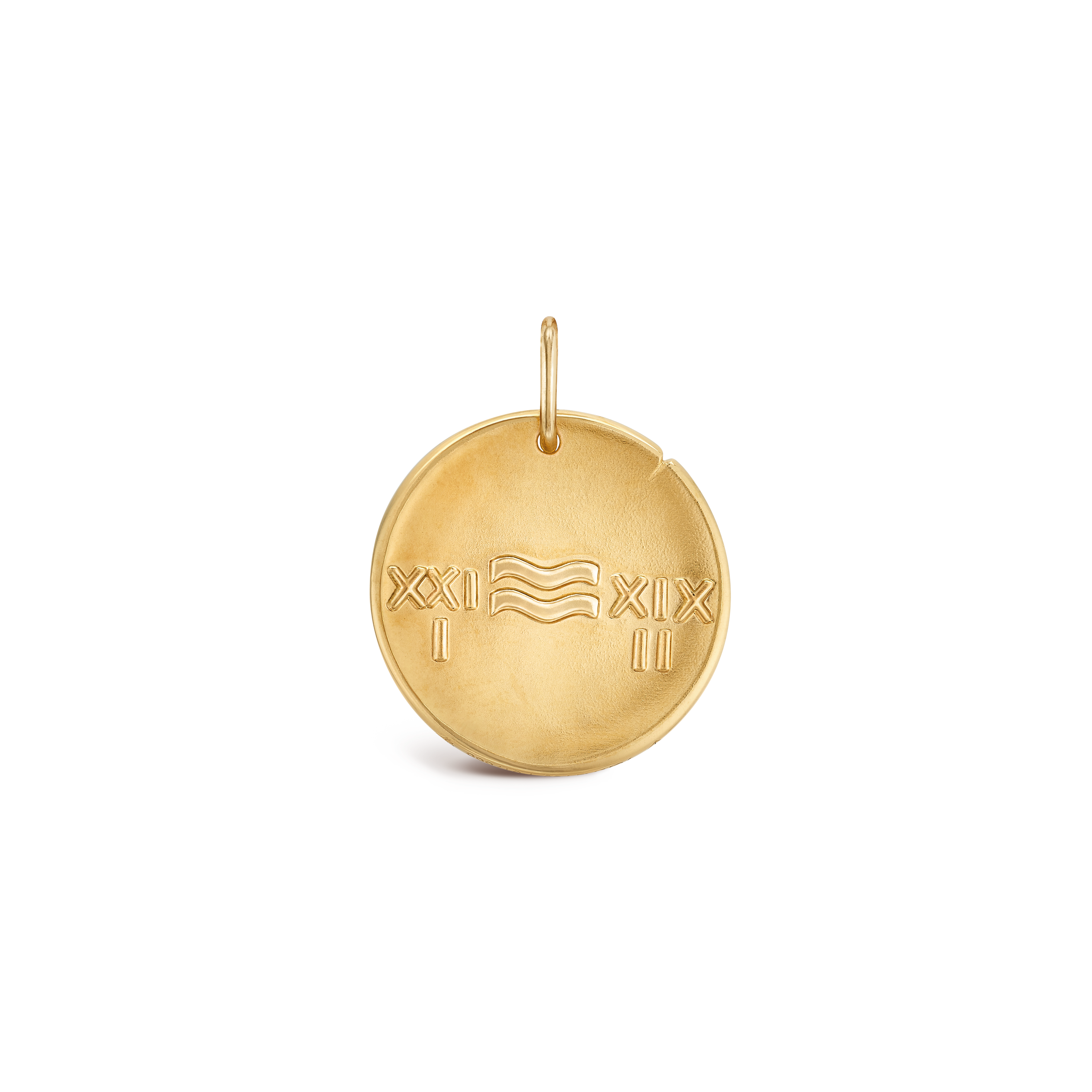 Van Cleef & Arpels Zodiaque (Poetic Astronomy) collection Aquarius gold medallion pendant necklace