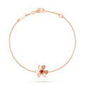 Van Cleef & Arpels Frivole mini bracelet, rose gold set with a ruby.