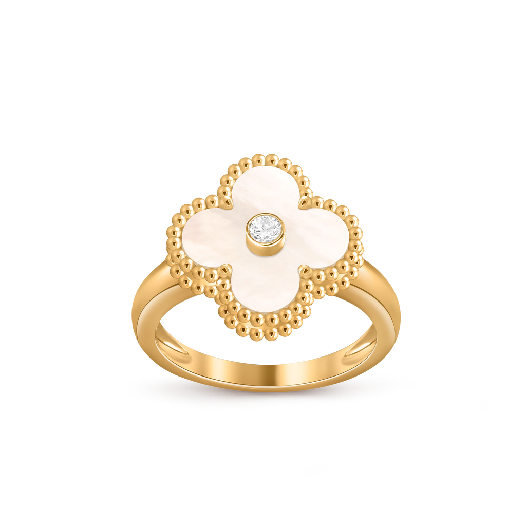 Van Cleef & Arpels Sweet Alhambra Ring – White Mother-of-Pearl