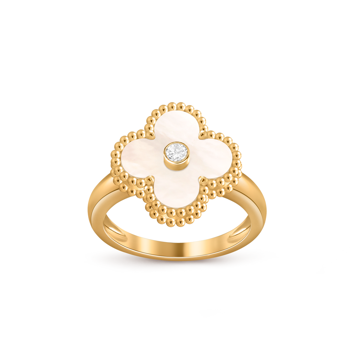 Van Cleef & Arpels Sweet Alhambra Ring – White Mother-of-Pearl