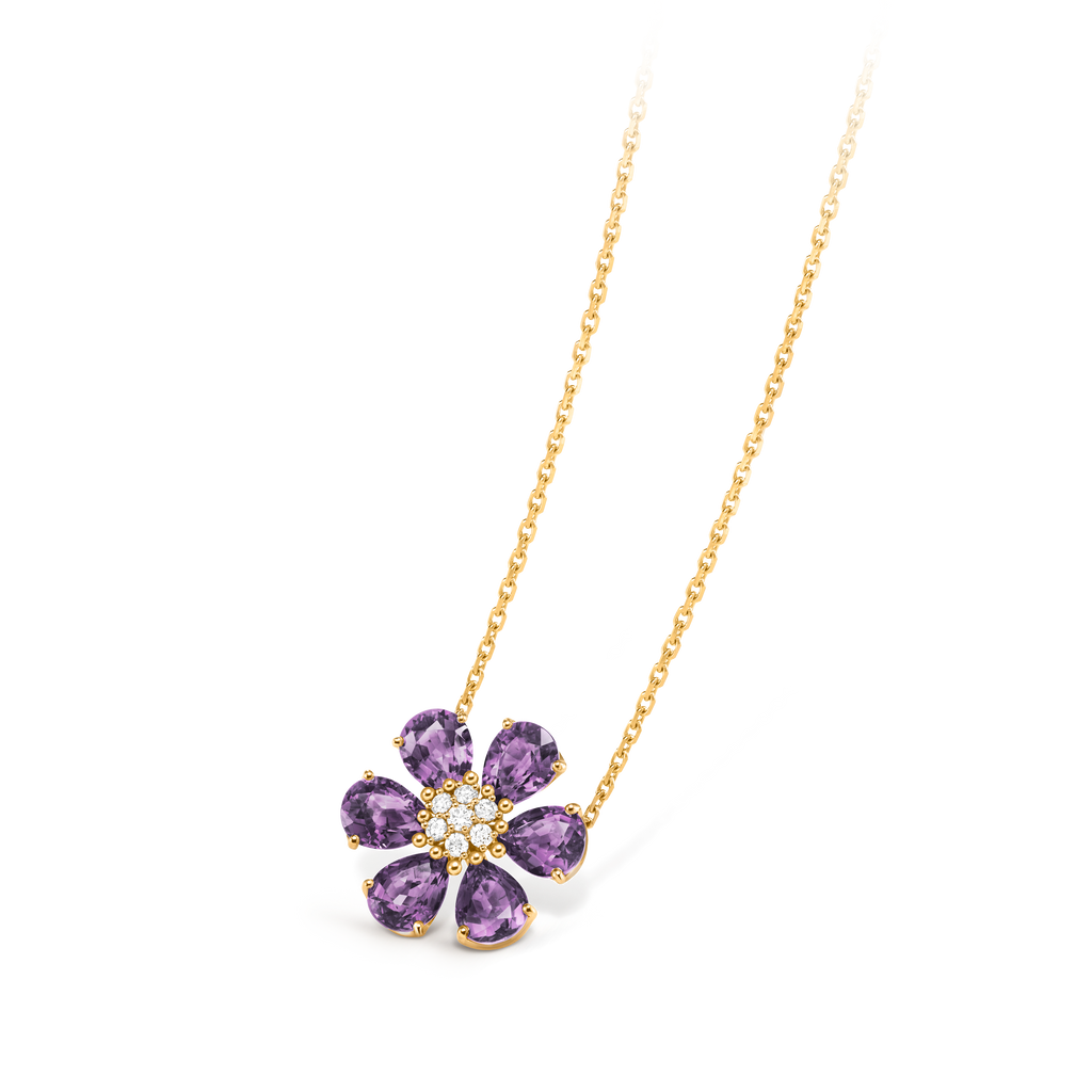 Van Cleef & Arpels Frivole Collection Yellow Gold and Amethyst Pendant Necklace