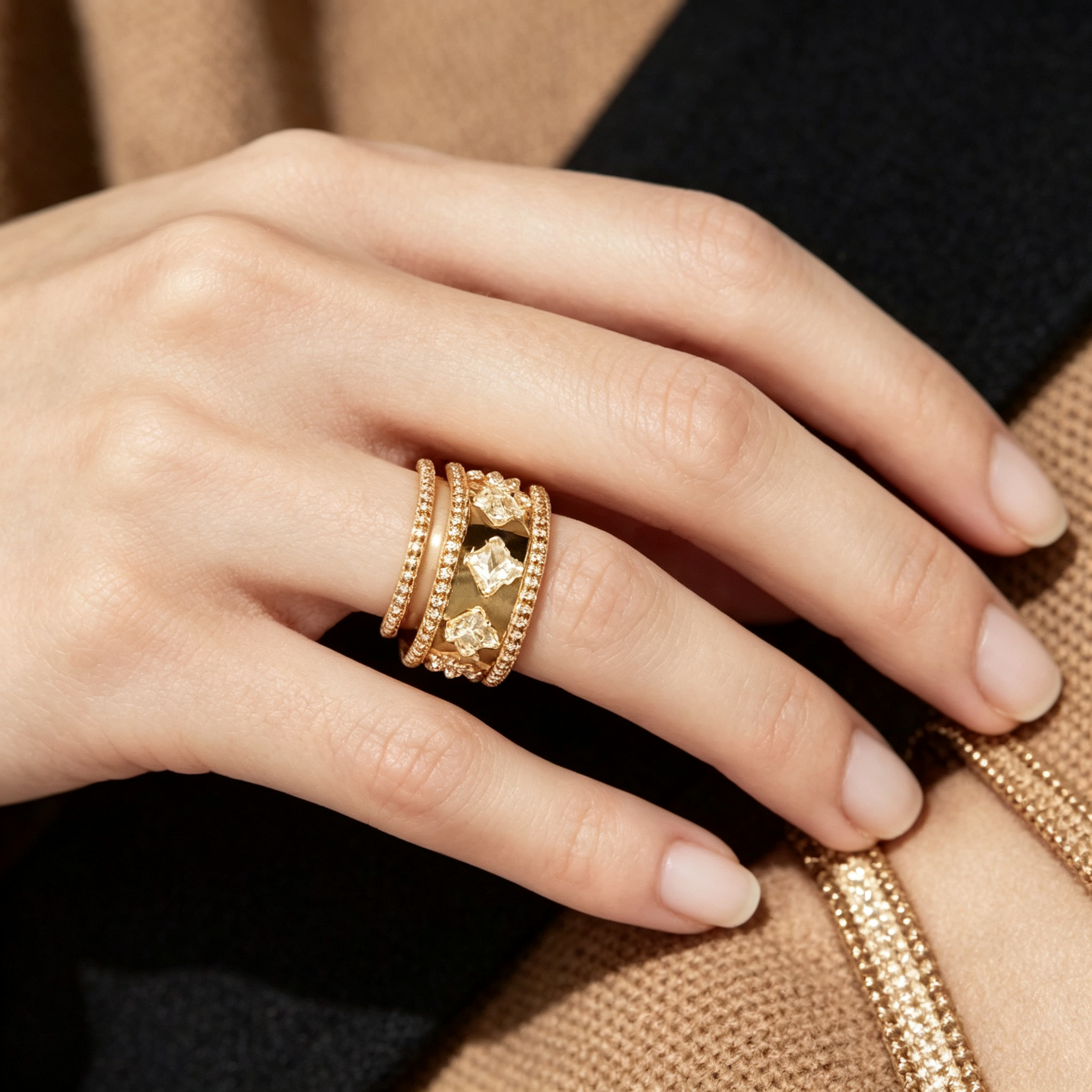 This is a Van Cleef & Arpels Perlée Clovers ring—medium model.