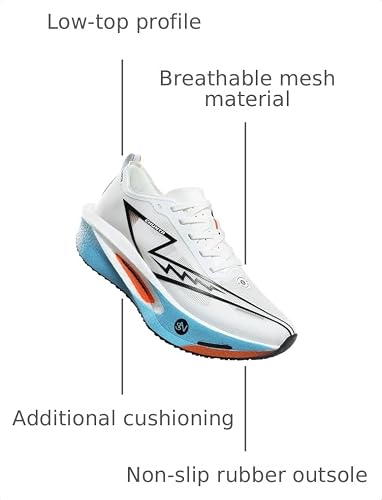 Men's Thick-Soled, Non-Slip, Cushioning, Comfortable and Fashionable Sports Shoes with Mesh Laces and Breathable Low-Top Casual Running Shoes Suitable for Fitness, Badminton, and Walking
