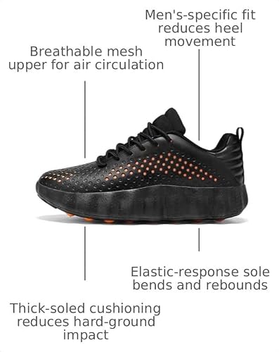 Men's Thick-Soled, Cushioned, and Comfortable Casual Running Shoes—Breathable, Lace-Up, Soft-Soled, and Elastic—Stylish Athletic Sneakers Suitable for Walking, Outings, and The Gym
