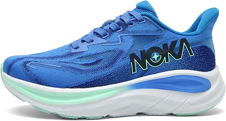 Men's Knitted Mesh Round Toe Thick Sole Non-Slip Fashionable Sports Shoes Mid-Cut Lace-Up Cushioning Comfortable Casual Running Shoes Suitable for Exercise, Gym, Walking