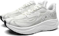Men's Knitted Mesh Round Toe Thick Sole Non-Slip Fashionable Sports Shoes Mid-Cut Lace-Up Cushioning Comfortable Casual Running Shoes Suitable for Exercise, Gym, Walking