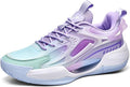Men's Mesh Breathable Round Toe Lace-Up Fashion Sports Shoes Thick Sole Cushioning Lightweight and Comfortable Basketball Shoes, Suitable for Campus, Running