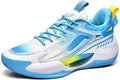 Men's Mesh Breathable Round Toe Lace-Up Fashion Sports Shoes Thick Sole Cushioning Lightweight and Comfortable Basketball Shoes, Suitable for Campus, Running