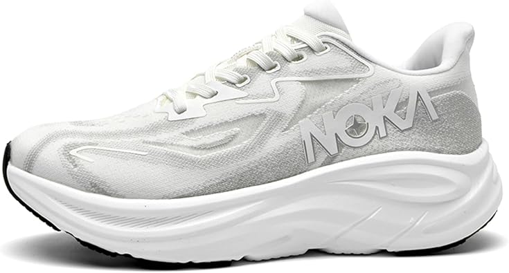 Men's Knitted Mesh Round Toe Thick Sole Non-Slip Fashionable Sports Shoes Mid-Cut Lace-Up Cushioning Comfortable Casual Running Shoes Suitable for Exercise, Gym, Walking