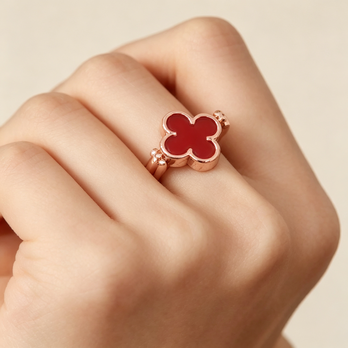 Van Cleef & Arpels Vintage Alhambra (Medium Model) Lucky Four-Leaf Clover Ring