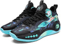 Men's High-Top Non-Slip Shock-Absorbing Comfortable Lace-Up Basketball Shoes Mesh Breathable Lightweight Casual Sports Shoes Suitable for Street Campus Basketball Gym Exercise