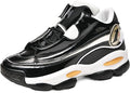 Men's Leather Lace-Up Round-Toe Casual Sports Shoes with Non-Slip Soles and Cushioning, Lightweight High-Top Basketball Shoes Suitable for Basketball Training, Competitions, and Running