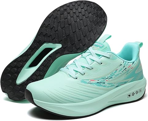 Men's Round Toe Lace-Up Thick-Soled Lightweight and Fashionable Sports Shoes with Mesh Mid-Cut Cushioning Running Shoes Suitable for Daily Travel, Gym, and Stadium