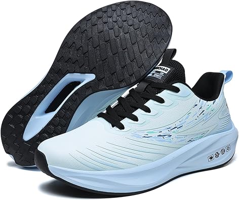Men's Round Toe Lace-Up Thick-Soled Lightweight and Fashionable Sports Shoes with Mesh Mid-Cut Cushioning Running Shoes Suitable for Daily Travel, Gym, and Stadium
