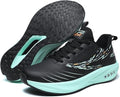 Men's Round Toe Lace-Up Thick-Soled Lightweight and Fashionable Sports Shoes with Mesh Mid-Cut Cushioning Running Shoes Suitable for Daily Travel, Gym, and Stadium