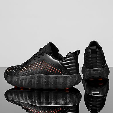 Men's Thick-Soled, Cushioned, and Comfortable Casual Running Shoes—Breathable, Lace-Up, Soft-Soled, and Elastic—Stylish Athletic Sneakers Suitable for Walking, Outings, and The Gym