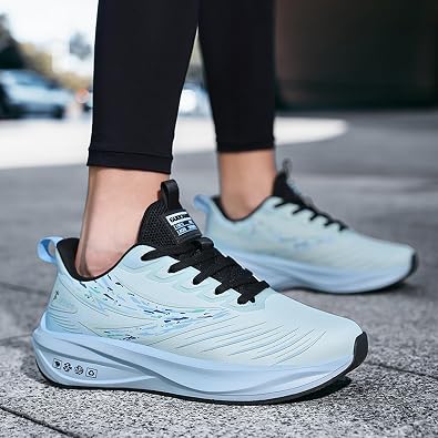 Men's Round Toe Lace-Up Thick-Soled Lightweight and Fashionable Sports Shoes with Mesh Mid-Cut Cushioning Running Shoes Suitable for Daily Travel, Gym, and Stadium