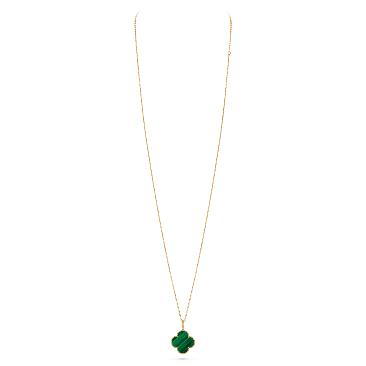 Van Cleef & Arpels Alhambra collection malachite clover necklace