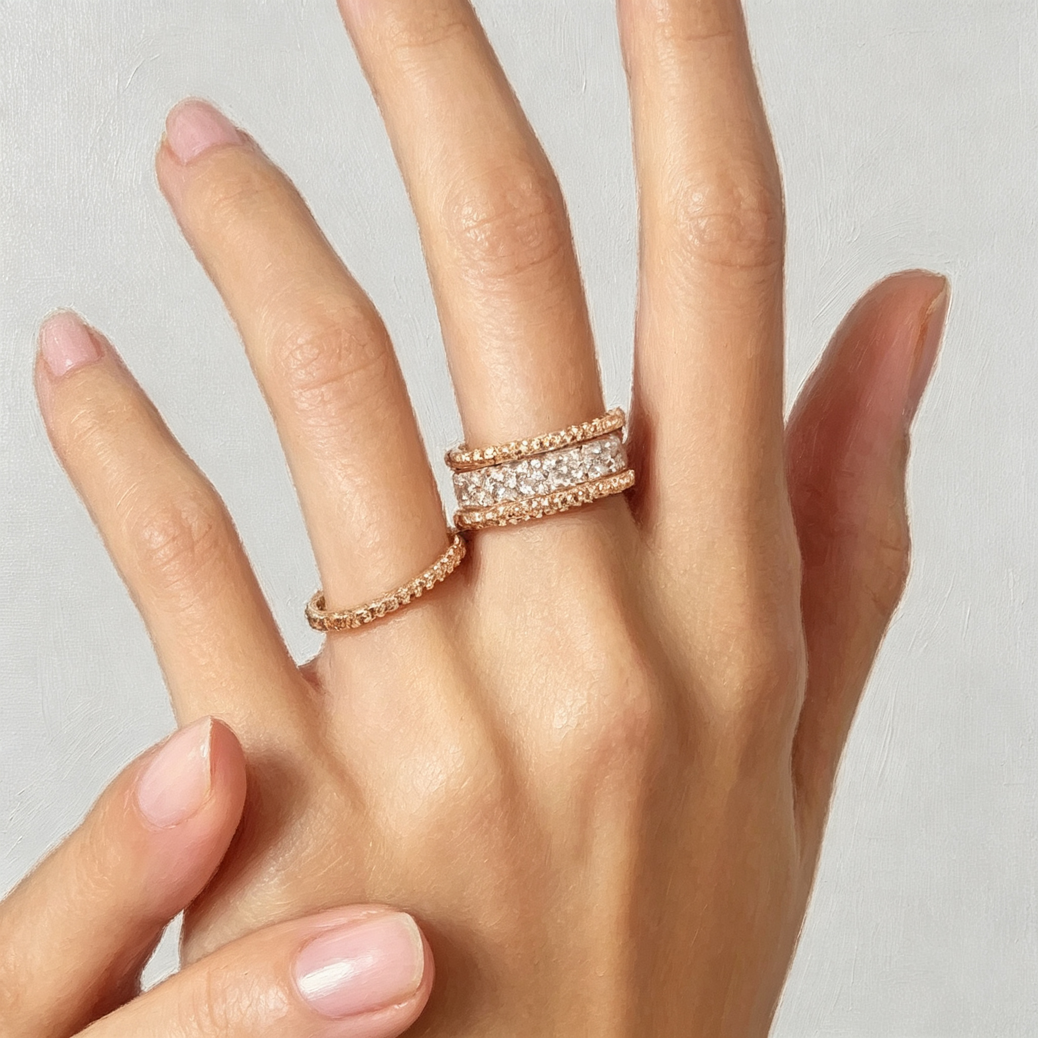 This is a ring from the Van Cleef & Arpels Perlée pearls of gold collection.