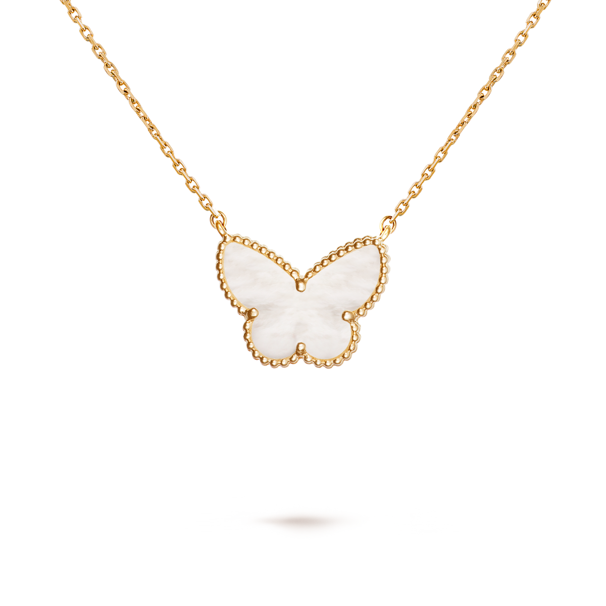 Van Cleef & Arpels Lucky Alhambra butterfly pendant necklace