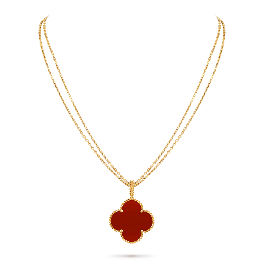 Van Cleef & Arpels Alhambra Carnelian Necklace