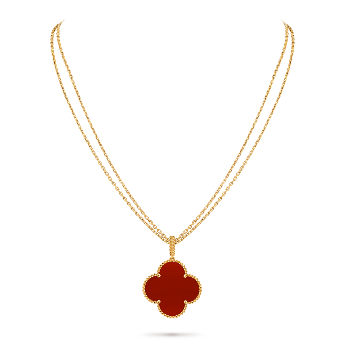 Van Cleef & Arpels Alhambra Carnelian Necklace