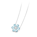 Van Cleef & Arpels Frivole collection medium model aquamarine pendant necklace
