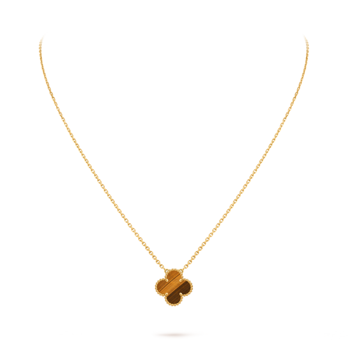 Van Cleef & Arpels Vintage Alhambra medium-sized tiger's eye clover necklace