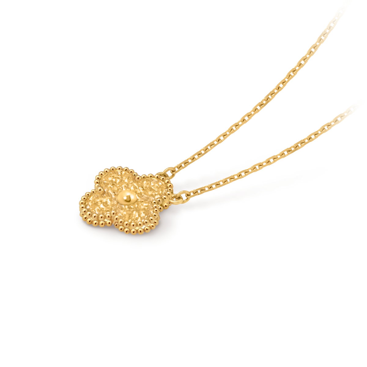 Van Cleef & Arpels Vintage Alhambra Guilloché single-motif pendant