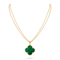 Van Cleef & Arpels Alhambra collection malachite clover necklace